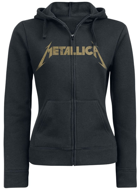 Sweat-shirt zippé à capuche  de Metallica - Hetfield Iron Cross Guitar - S à XXL - pour Femme - noir - metallica