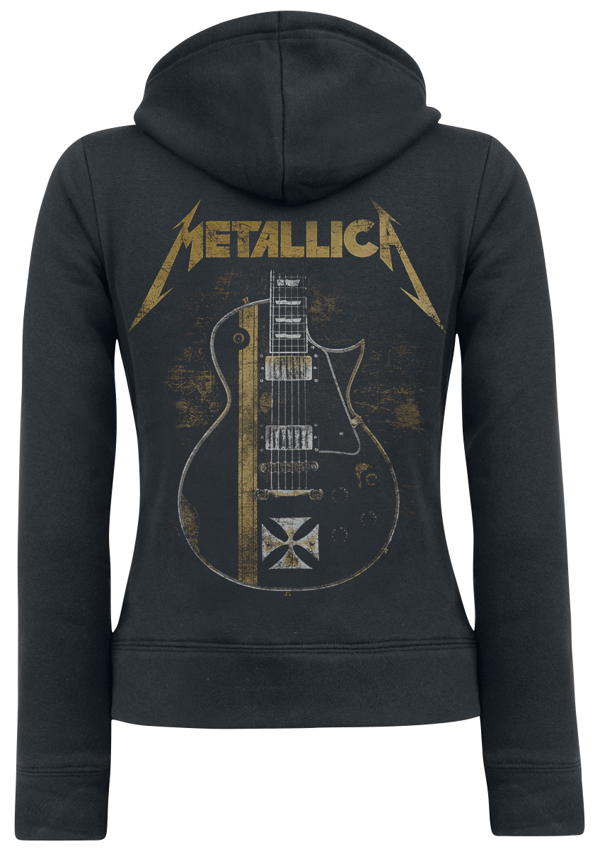 Sweat-shirt zippé à capuche  de Metallica - Hetfield Iron Cross Guitar - M à XXL - pour Femme - noir - metallica - View 2