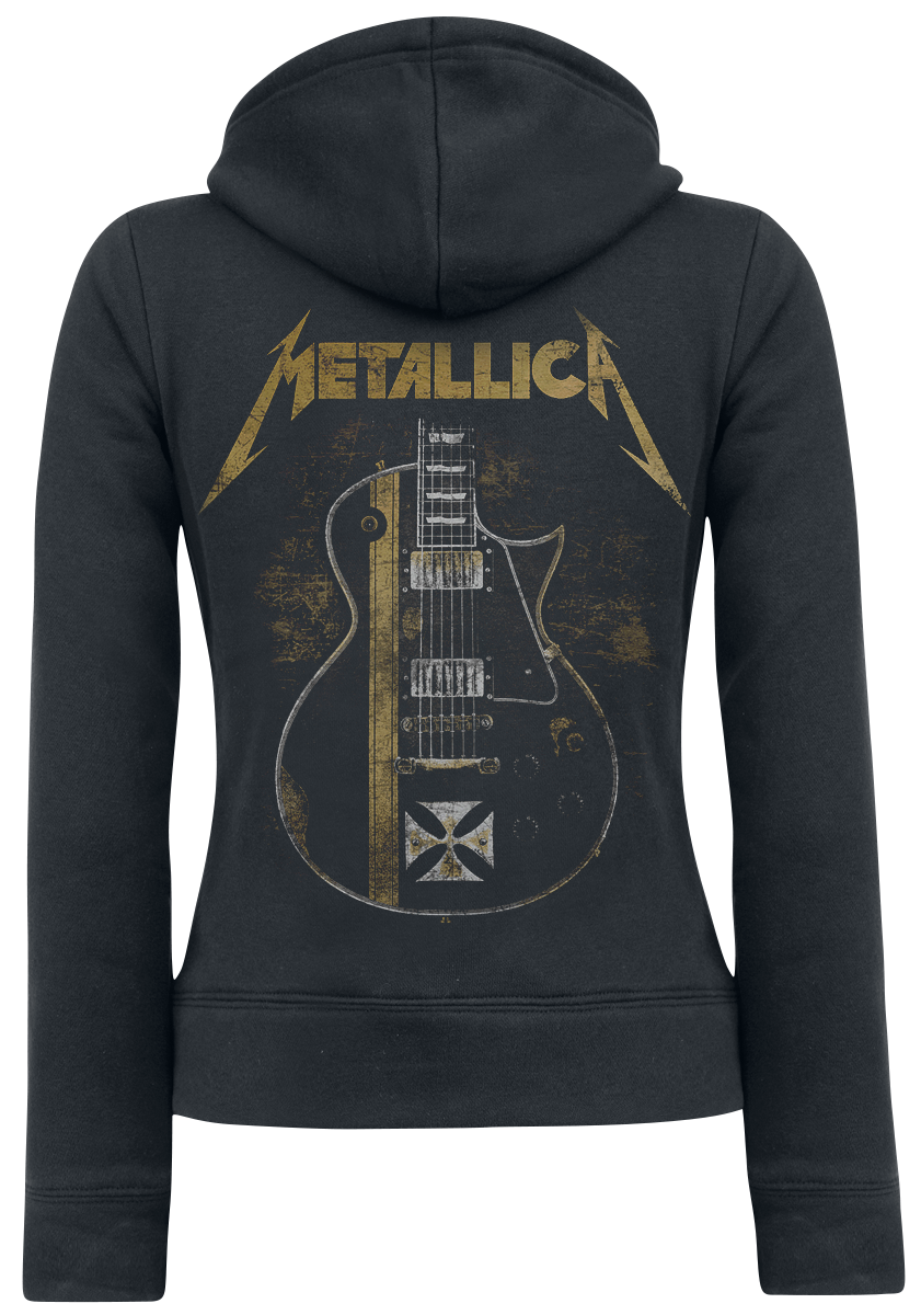 Sweat-shirt zippé à capuche  de Metallica - Hetfield Iron Cross Guitar - S à XXL - pour Femme - noir - metallica - View 2