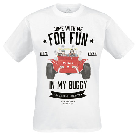 T-Shirt Manches courtes  de Bud Spencer - Buggy - L à 5XL - pour Homme - blanc - Bud Spencer