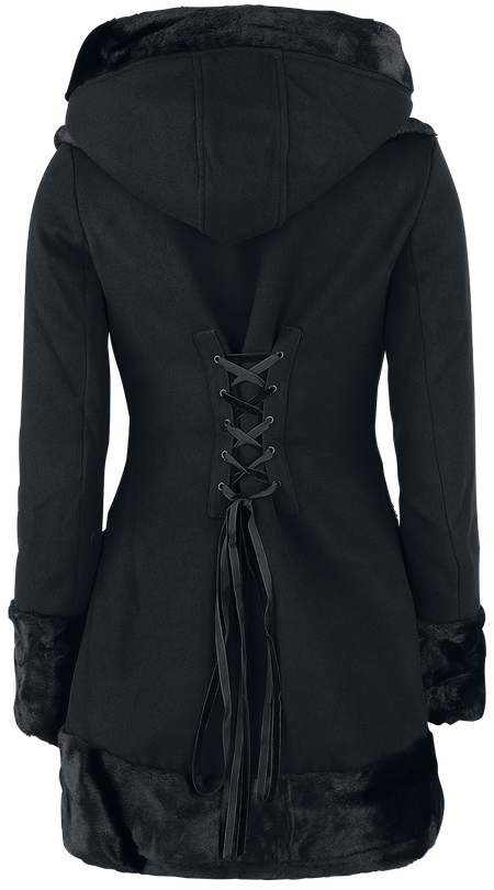 Manteau d'hiver Rockabilly de Hell Bunny - Manteau Sarah Jane - XS à 4XL - pour Femme - noir - hell bunny - View 2