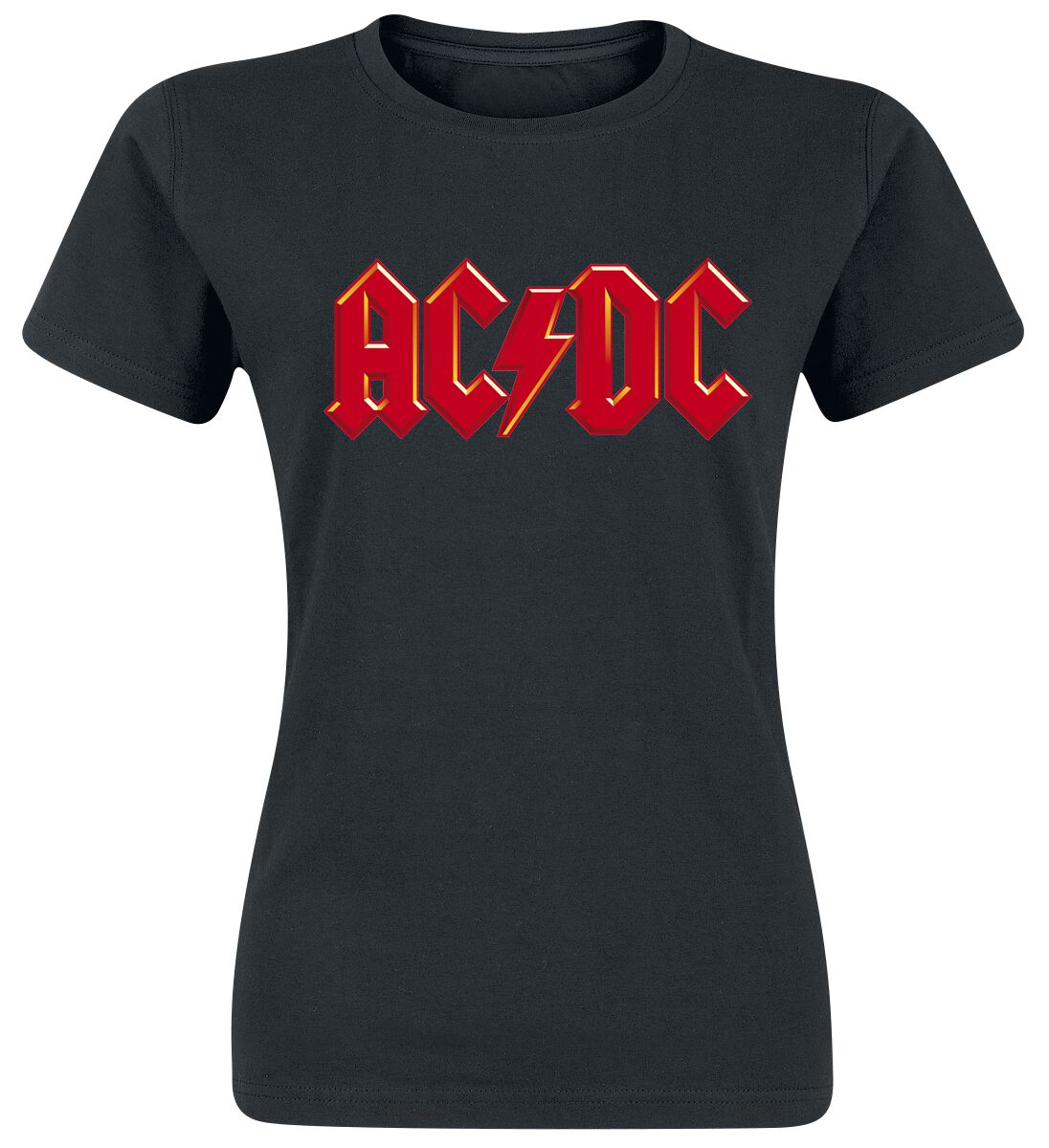 T-Shirt Manches courtes  de AC/DC - Red Logo - S à XXL - pour Femme - noir - AC/DC