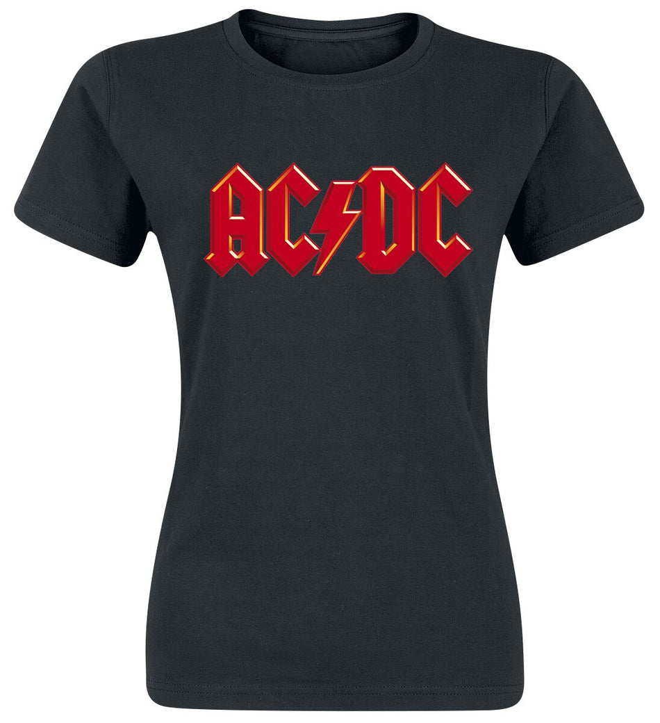 T-Shirt Manches courtes  de AC/DC - Red Logo - S à XXL - pour Femme - noir - AC/DC