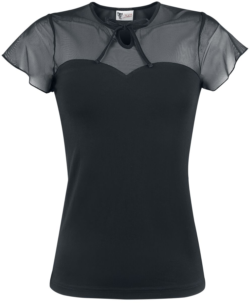 T-Shirt Manches courtes Rockabilly de Pussy Deluxe - T-Shirt Lovely Chic - XS à 3XL - pour Femme - noir - Pussy Deluxe