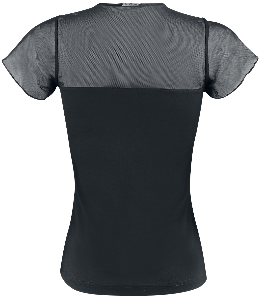 T-Shirt Manches courtes Rockabilly de Pussy Deluxe - T-Shirt Lovely Chic - XS à 3XL - pour Femme - noir - Pussy Deluxe - View 2