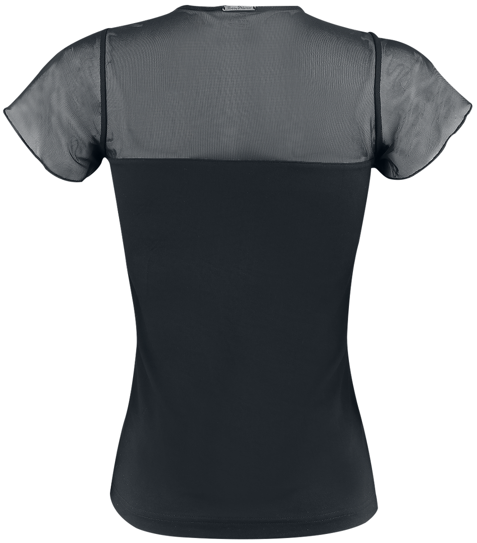 T-Shirt Manches courtes Rockabilly de Pussy Deluxe - T-Shirt Lovely Chic - XS à 3XL - pour Femme - noir - Pussy Deluxe - View 2