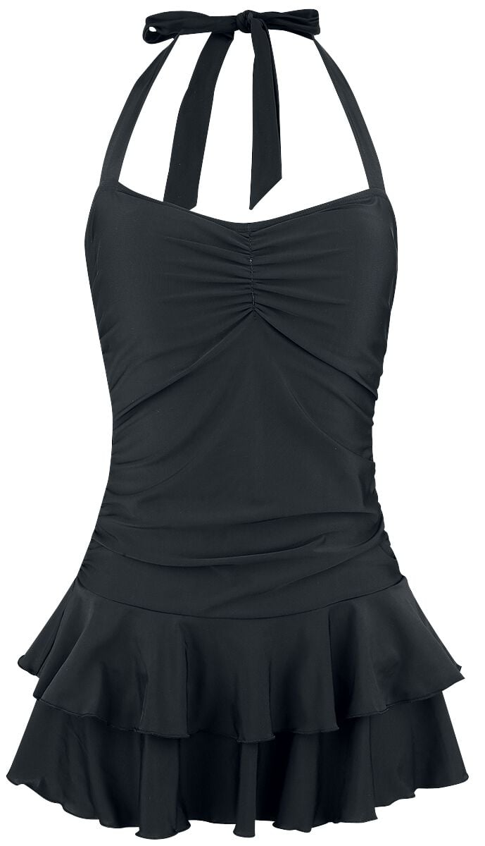Short De Bain Rockabilly de Pussy Deluxe - Maillot de bain Lovely Chic - S à 3XL - pour Femme - noir - Pussy Deluxe