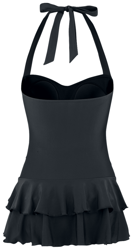 Short De Bain Rockabilly de Pussy Deluxe - Maillot de bain Lovely Chic - S à 3XL - pour Femme - noir - Pussy Deluxe - View 2