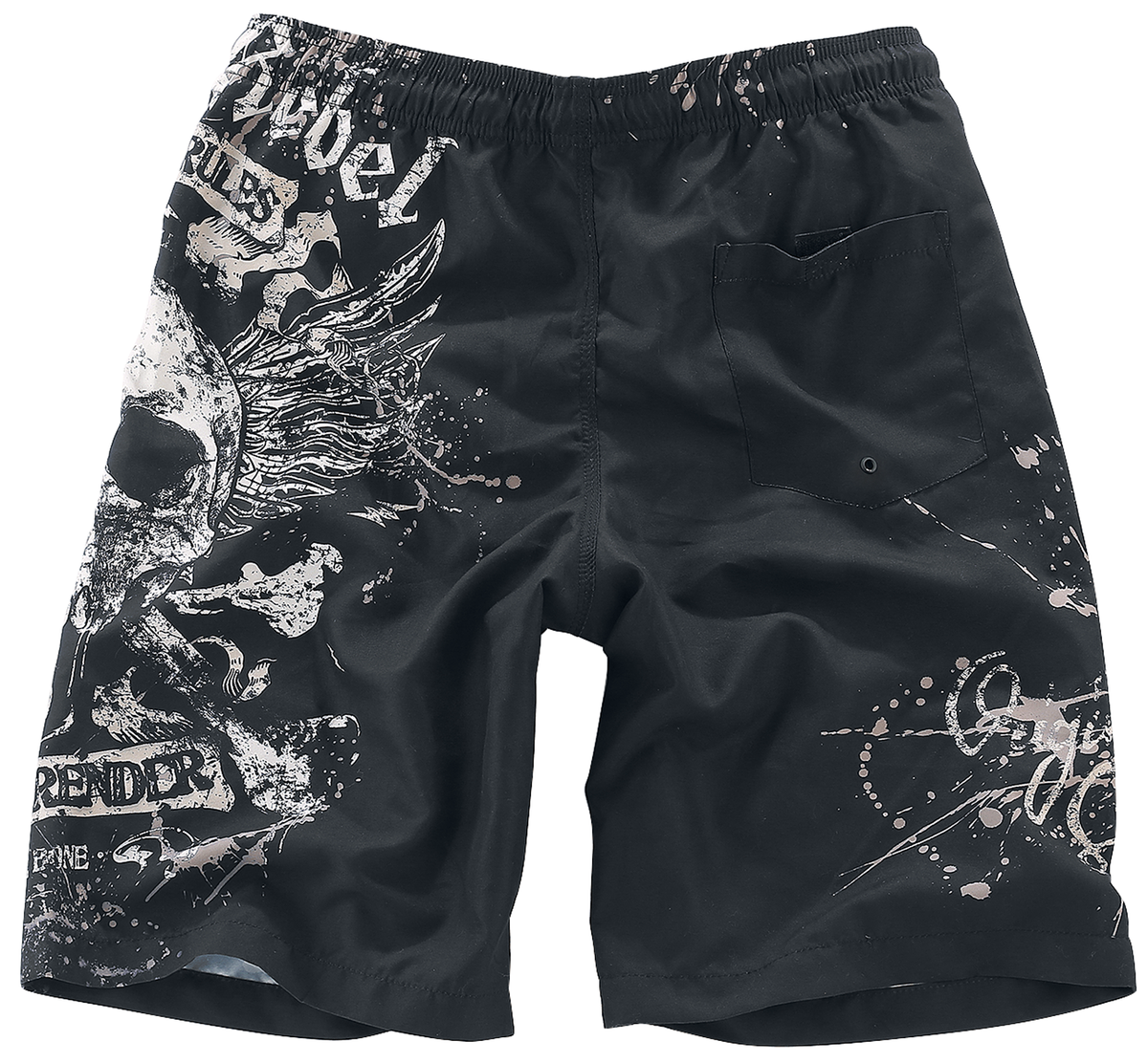 Short de bain  de Rock Rebel by EMP - Swimming Time - S à 3XL - pour Homme - noir - Rock Rebel by EMP - View 2