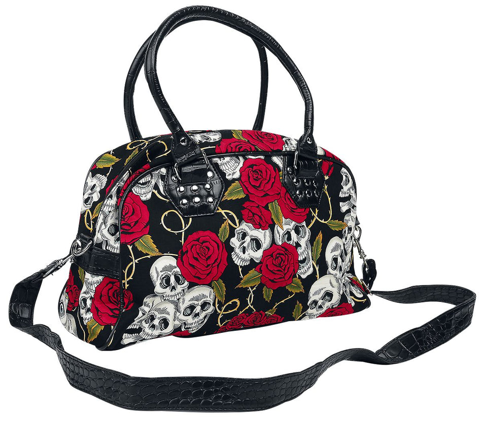 Sac à main Gothic de Banned Alternative - Crânes & Roses - pour Femme - noir - Banned Alternative