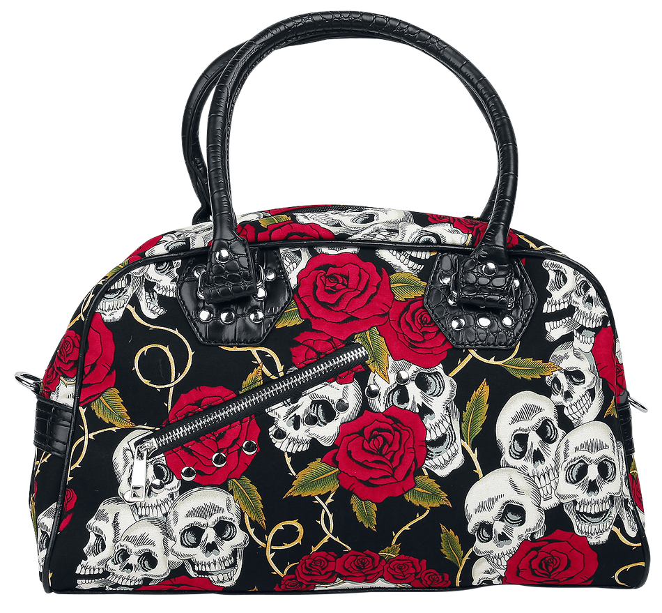 Sac à main Gothic de Banned Alternative - Crânes & Roses - pour Femme - noir - Banned Alternative - View 2