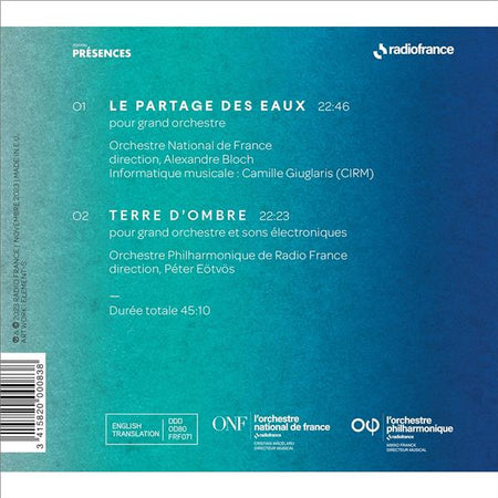 Le partages des eaux - Terre d'ombre - Front Cover