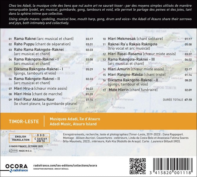 Timor Leste - Adadi Music, Atauro Island - Front Cover