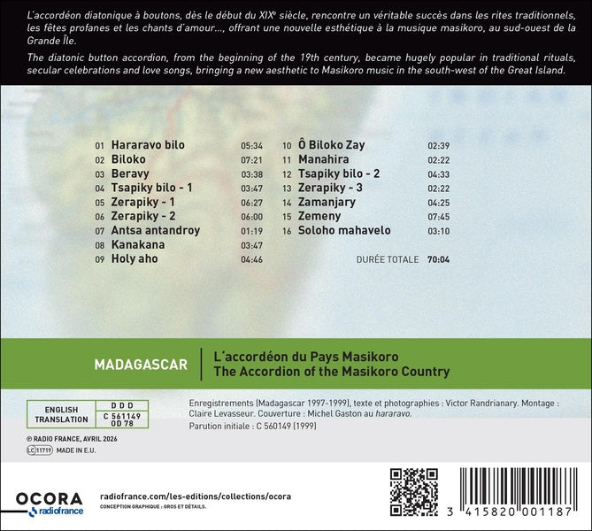 Madagascar: The Accordion of the Masikoro Country - Front Cover