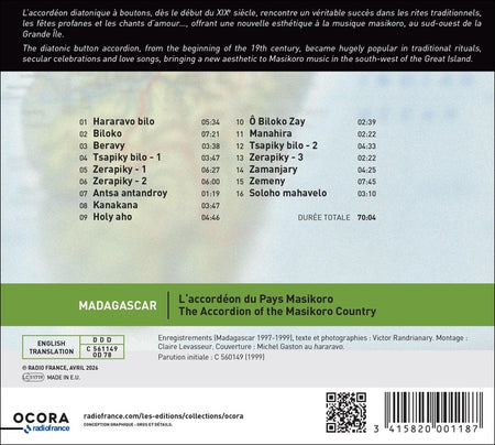 Madagascar: The Accordion of the Masikoro Country - Front Cover
