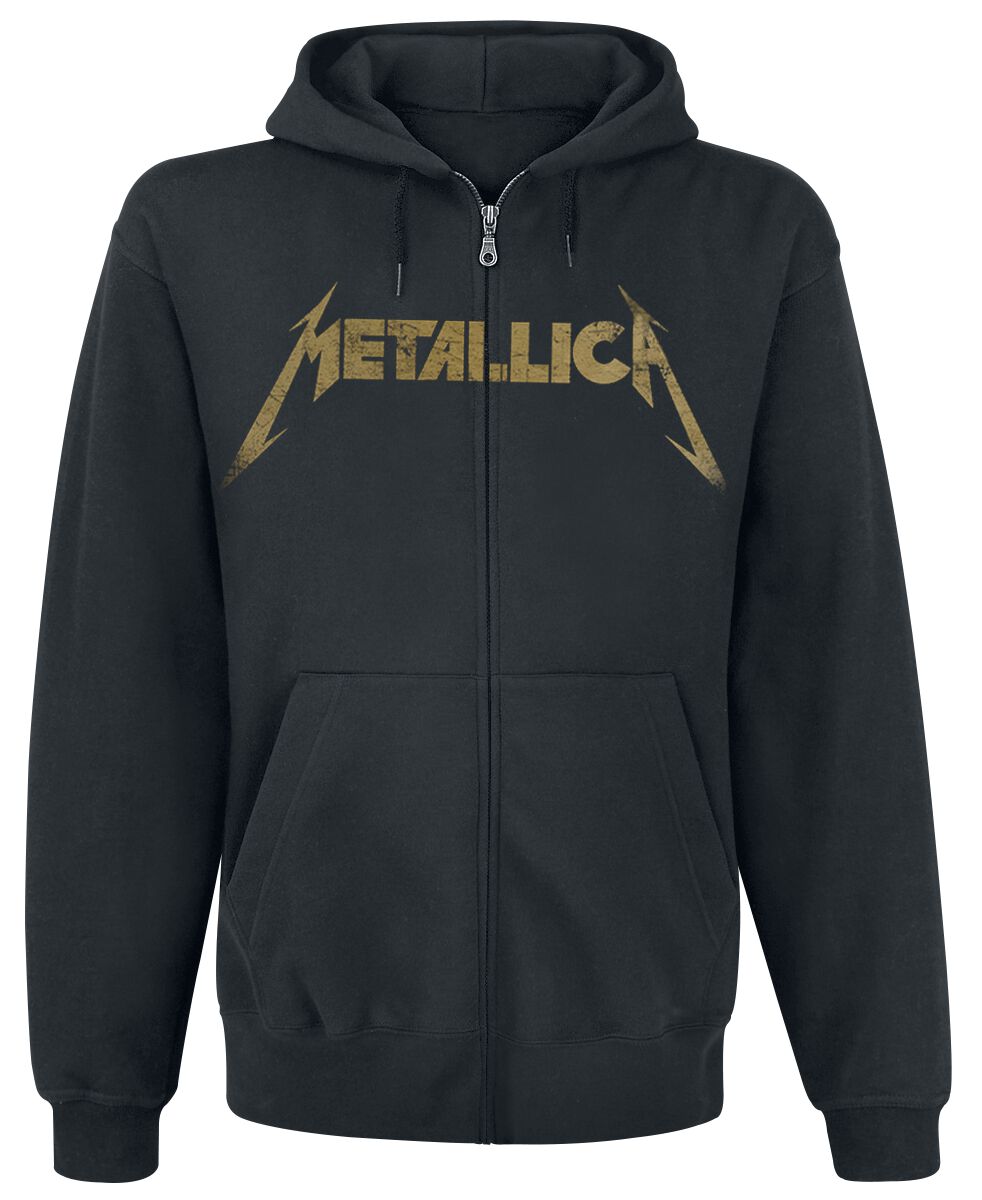 Sweat-shirt zippé à capuche  de Metallica - Hetfield Iron Cross Guitar - S à XXL - pour Homme - noir - metallica