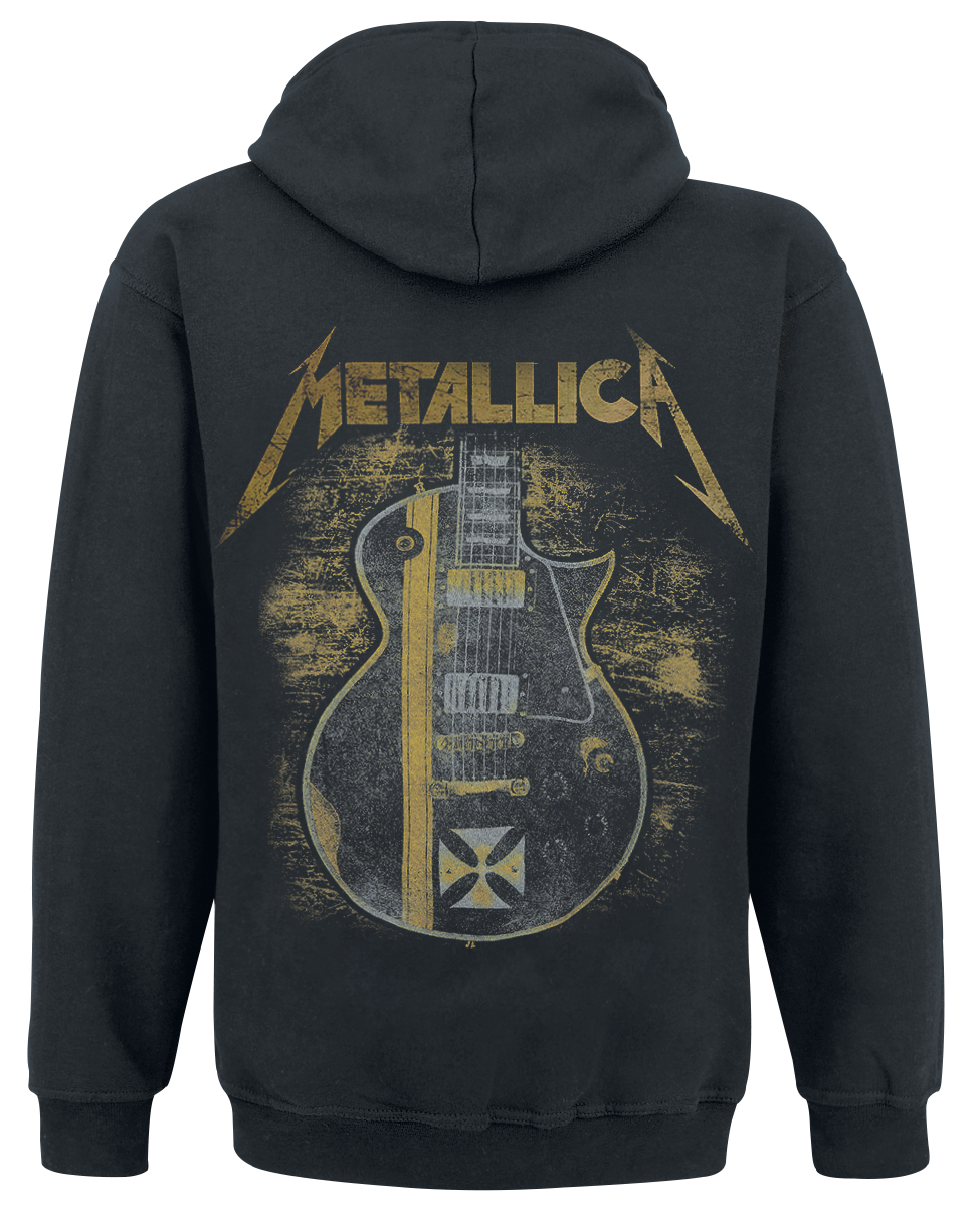 Sweat-shirt zippé à capuche  de Metallica - Hetfield Iron Cross Guitar - S à XXL - pour Homme - noir - metallica - View 2