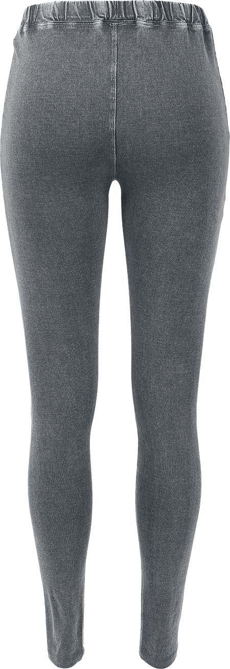 Legging  de Urban Classics - Ladies Slashed Knee Leggings - XS à XL - pour Femme - gris chiné - Urban Classics - View 2