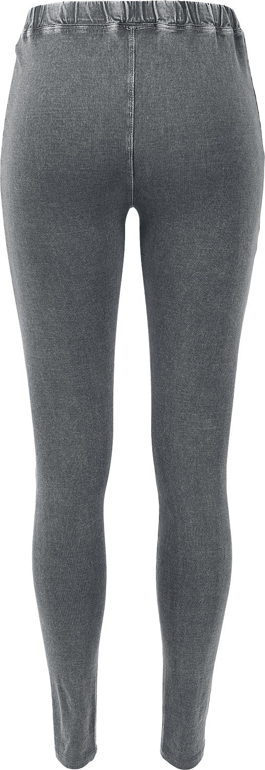 Legging  de Urban Classics - Ladies Slashed Knee Leggings - XS à XL - pour Femme - gris chiné - Urban Classics - View 2