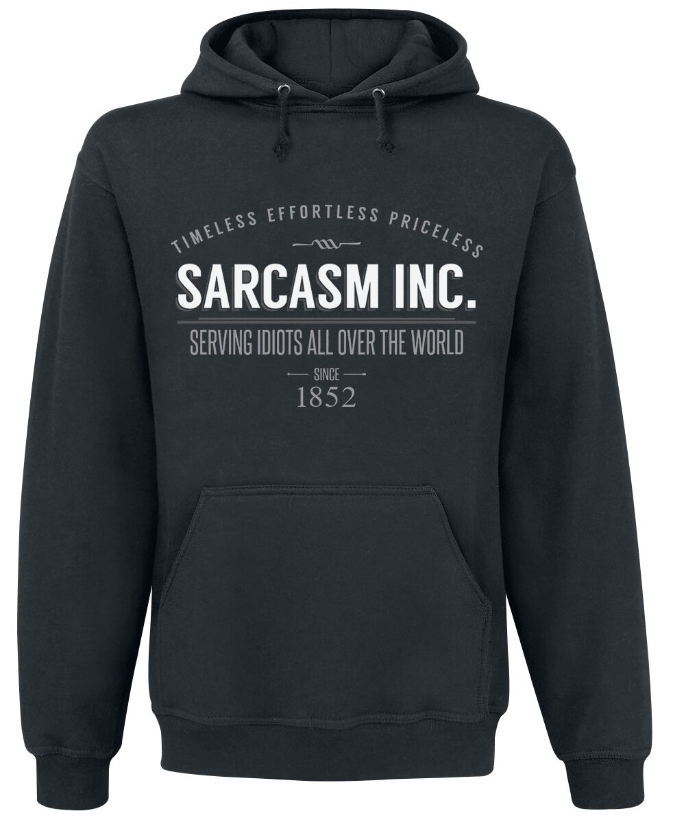 Sweat-shirt à capuche Fun de Slogans - Sarcasm Inc. - M à 3XL - pour Homme - noir - Slogans