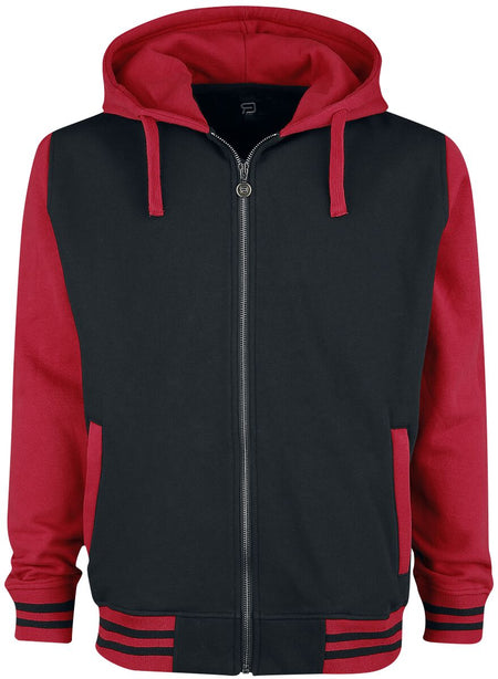 Sweat-shirt zippé à capuche  de RED by EMP - Playing The Blame Game - M à 5XL - pour Homme - noir/rouge - RED by EMP