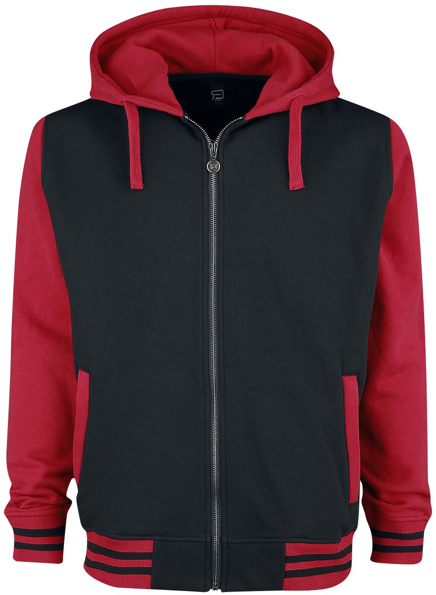 Sweat-shirt zippé à capuche  de RED by EMP - Playing The Blame Game - M à 5XL - pour Homme - noir/rouge - RED by EMP