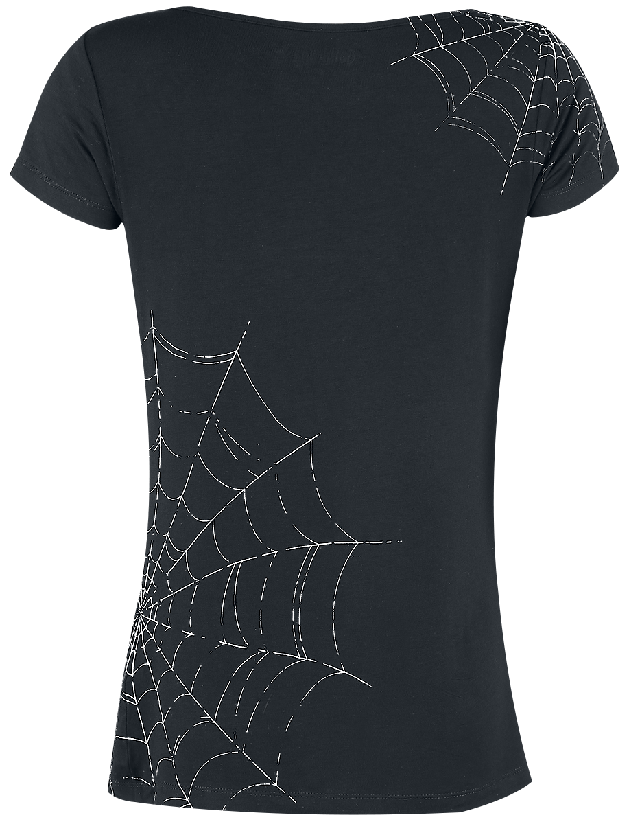T-Shirt Manches courtes Gothic de Gothicana by EMP - Emma - S à 5XL - pour Femme - noir - Gothicana by EMP - View 2