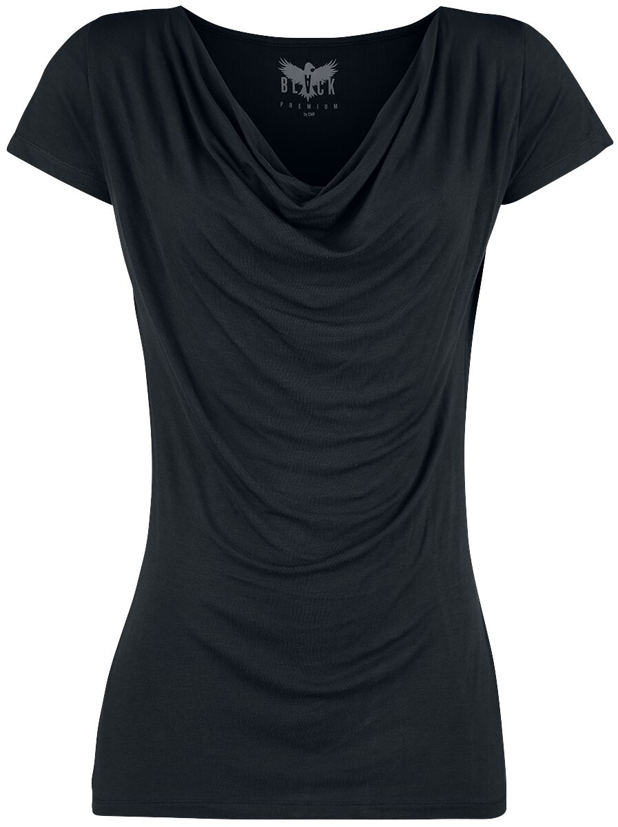 T-Shirt Manches courtes  de Black Premium by EMP - Emma - S à 3XL - pour Femme - noir - Black Premium by EMP