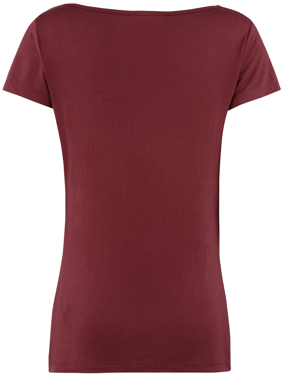 T-Shirt Manches courtes  de Black Premium by EMP - Emma - S à 3XL - pour Femme - bordeaux - Black Premium by EMP - View 2