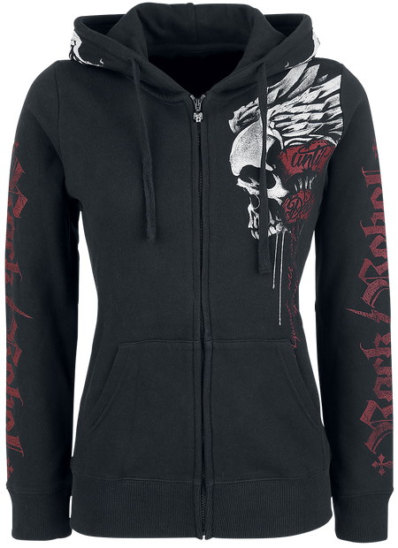 Sweat-shirt zippé à capuche  de Rock Rebel by EMP - Freaking Out Loud - S à 3XL - pour Femme - noir - Rock Rebel by EMP - View 2