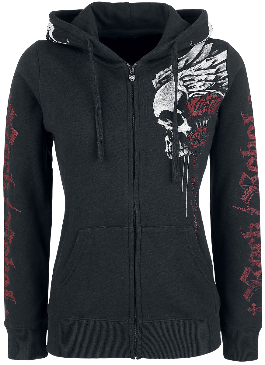 Sweat-shirt zippé à capuche  de Rock Rebel by EMP - Freaking Out Loud - S à 3XL - pour Femme - noir - Rock Rebel by EMP - View 2