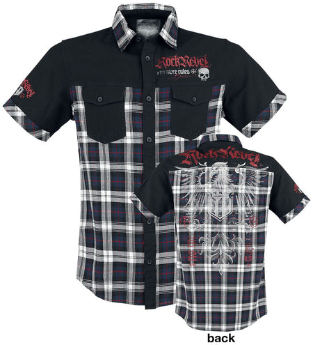 Chemise manches courtes Rockabilly de Rock Rebel by EMP - Hard Decisions - S à 5XL - pour Homme - noir - Rock Rebel by EMP