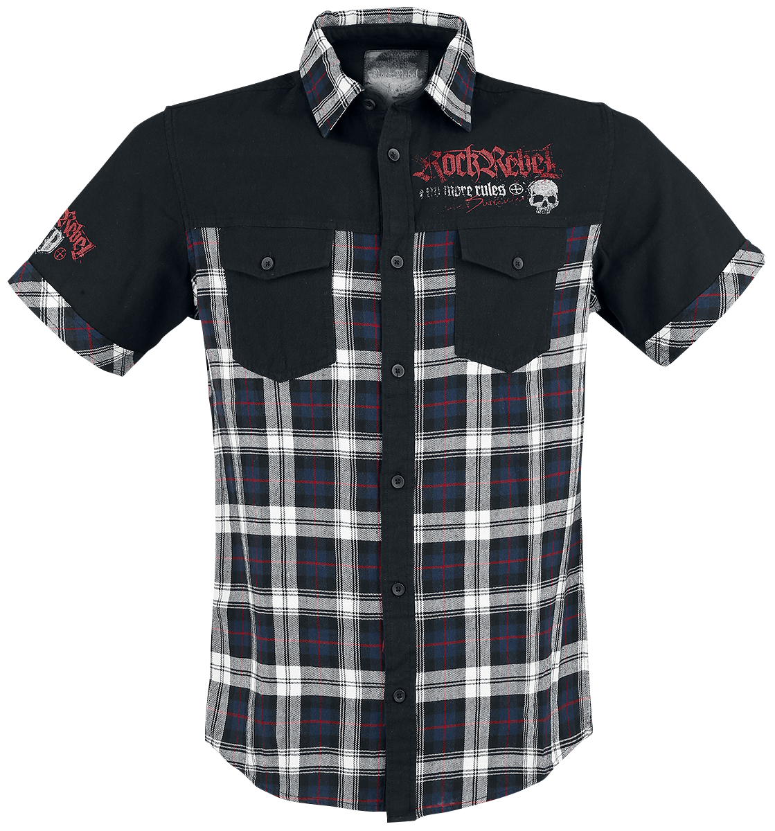 Chemise manches courtes Rockabilly de Rock Rebel by EMP - Hard Decisions - S à 5XL - pour Homme - noir - Rock Rebel by EMP - View 2
