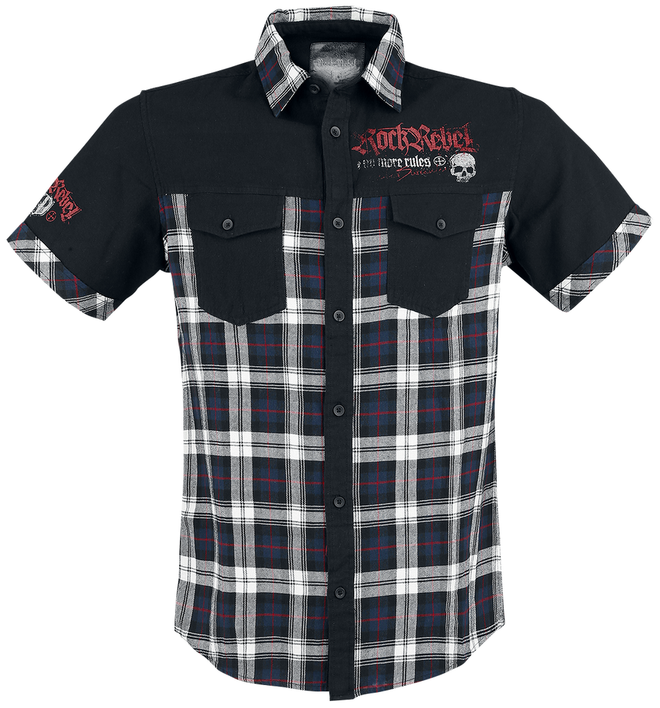 Chemise manches courtes Rockabilly de Rock Rebel by EMP - Hard Decisions - S à 5XL - pour Homme - noir - Rock Rebel by EMP - View 2