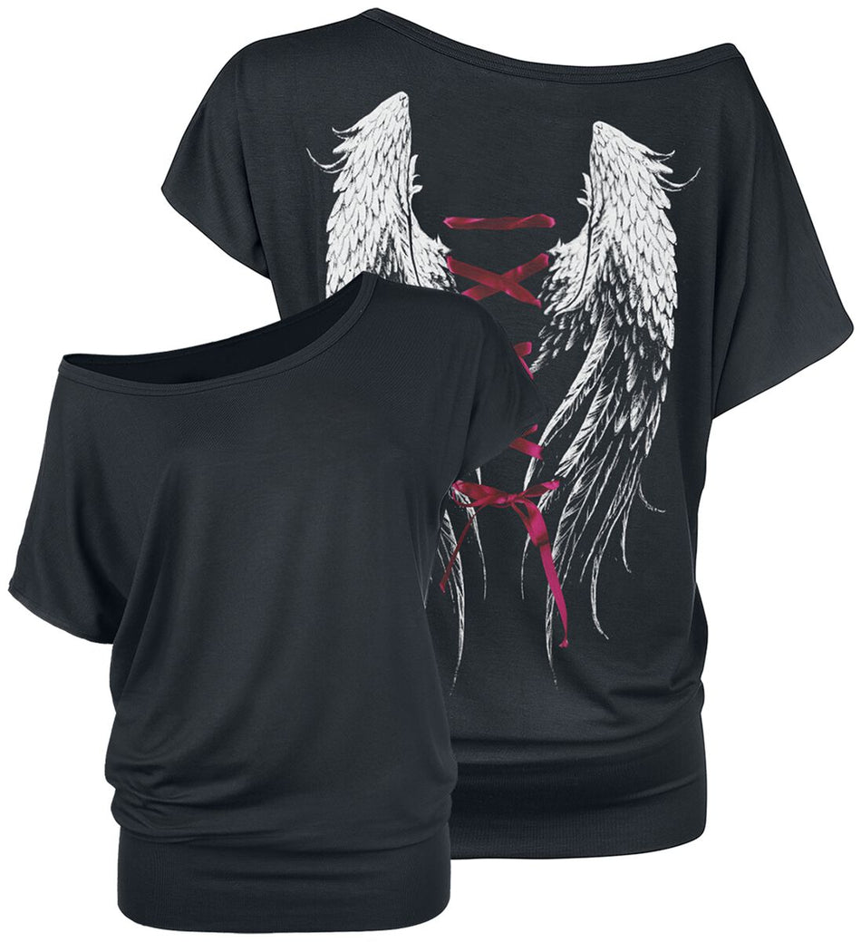 T-Shirt Manches courtes Gothic de Gothicana by EMP - Can You Read My Mind - S à 5XL - pour Femme - noir - Gothicana by EMP