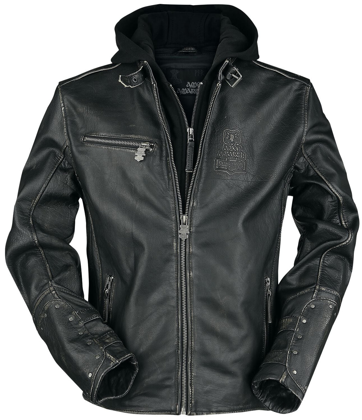 Veste en cuir  de Amon Amarth - Thorhammer - S à 3XL - pour Homme - noir - Amon Amarth