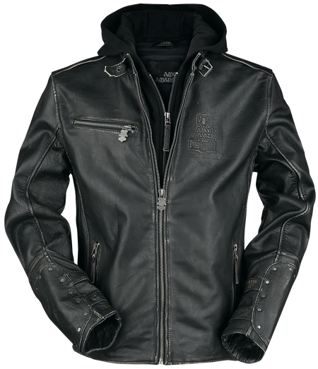 Veste en cuir  de Amon Amarth - Thorhammer - S à 3XL - pour Homme - noir - Amon Amarth - View 2