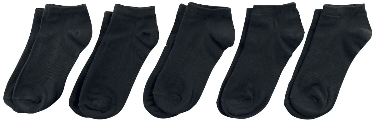Chaussettes Gothic de Urban Classics - Socquettes - Lot de 5 - EU35-38 à EU 47-50 - pour Unisexe - noir - Urban Classics