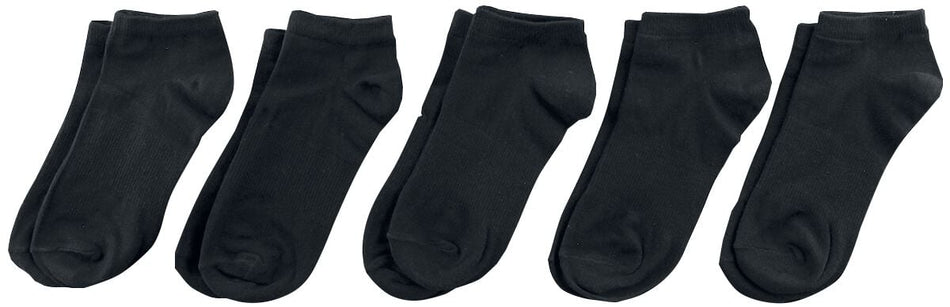 Chaussettes Gothic de Urban Classics - Socquettes - Lot de 5 - EU35-38 à EU 47-50 - pour Unisexe - noir - Urban Classics