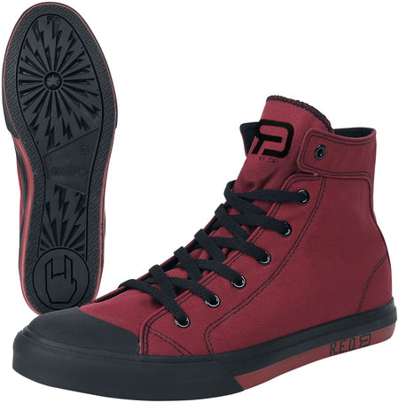 Baskets hautes Rockabilly de RED by EMP - Walk The Line - EU36 à EU47 - pour Unisexe - rouge - RED by EMP