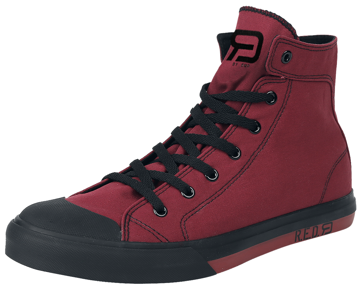Baskets hautes Rockabilly de RED by EMP - Walk The Line - EU36 à EU45 - pour Unisexe - rouge - RED by EMP - View 2