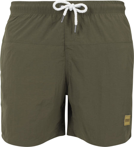 Short de bain  de Urban Classics - Short De Bain Block - S à XXL - pour Homme - olive - Urban Classics