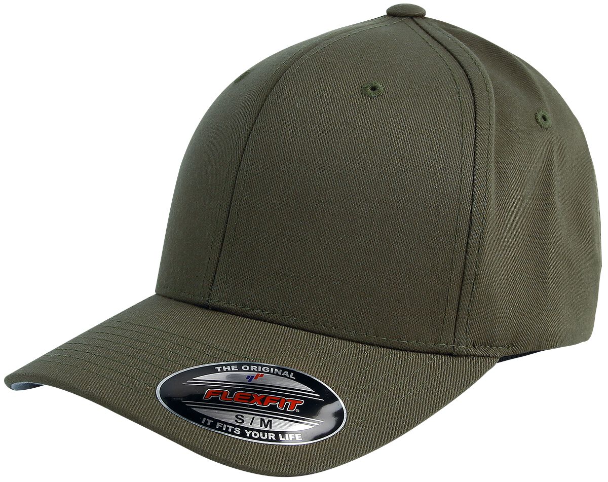 Casquette  de Flexfit - Wooly Combed - pour Unisexe - olive - Flexfit