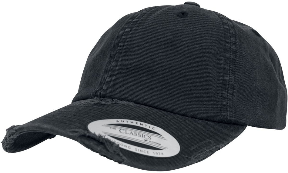 Casquette  de Flexfit - Casquette Destroyed Low Profile - pour Unisexe - noir - Flexfit