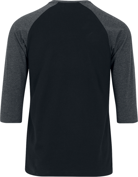 T-shirt manches longues  de Urban Classics - T-Shirt manches 3/4 Raglan - S à 5XL - pour Homme - noir/anthracite - Urban Classics - View 2