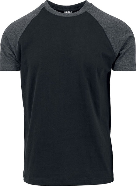 T-Shirt Manches courtes  de Urban Classics - T-Shirt Raglan Contrast - S à XXL - pour Homme - noir/anthracite - Urban Classics