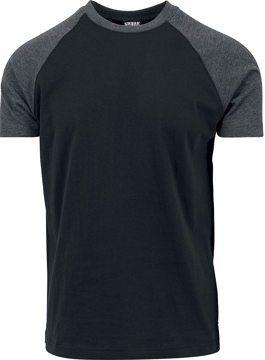 T-Shirt Manches courtes  de Urban Classics - T-Shirt Raglan Contrast - S à XXL - pour Homme - noir/anthracite - Urban Classics