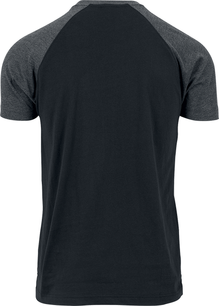 T-Shirt Manches courtes  de Urban Classics - T-Shirt Raglan Contrast - S à XL - pour Homme - noir/anthracite - Urban Classics - View 2