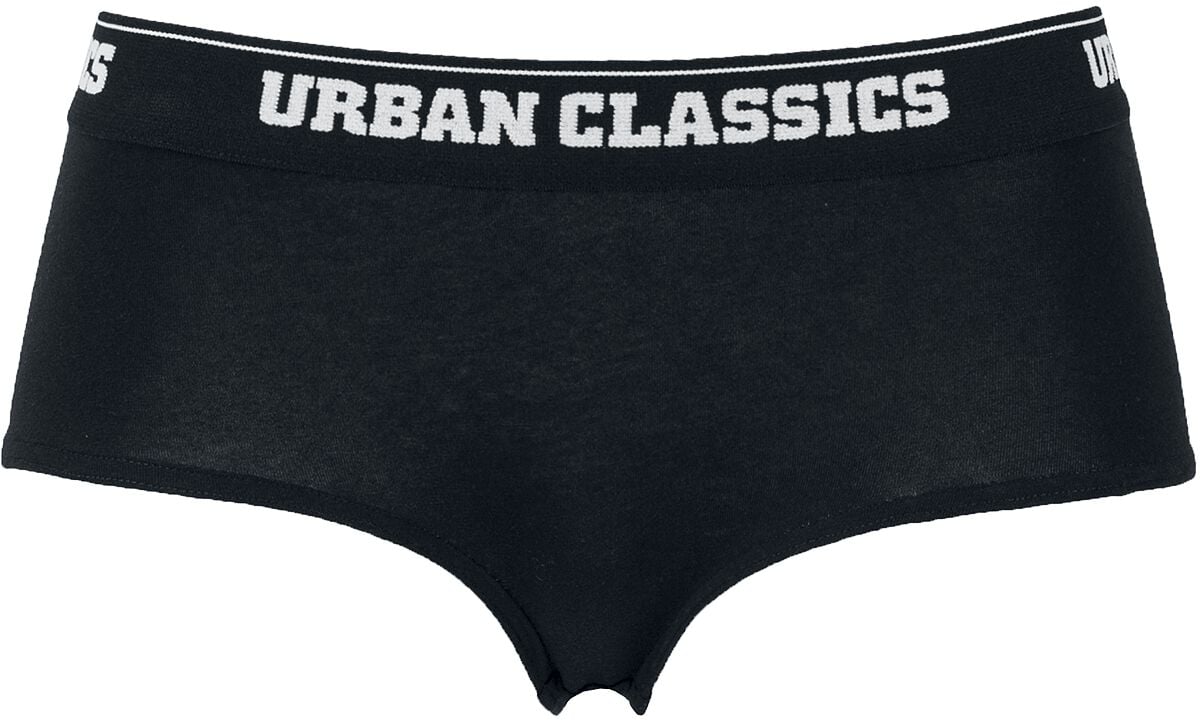 Lot de culottes  de Urban Classics - Lot De 2 Slips Femme Logo - XS à S - pour Femme - noir - Urban Classics