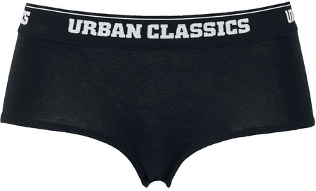 Lot de culottes  de Urban Classics - Lot De 2 Slips Femme Logo - XS à S - pour Femme - noir - Urban Classics